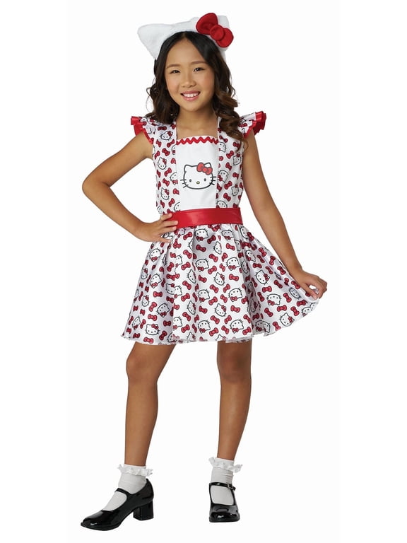 Hello Kitty Party Pop Dress Sanrio Child Girls Costume