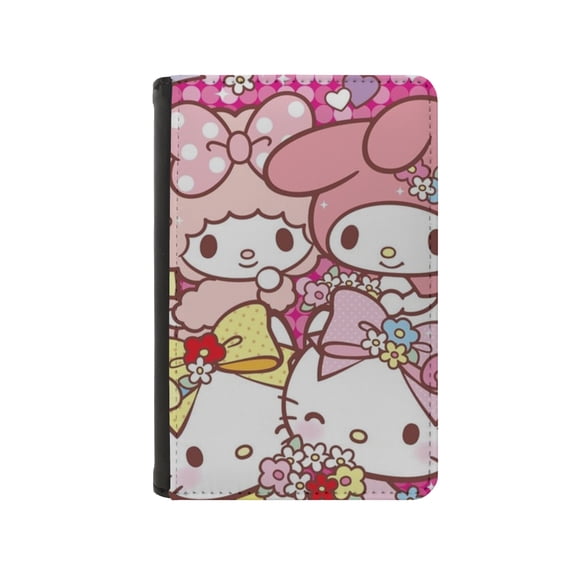 Hello Kitty Passport Holder Cover Case PU Leather Card Pockets Holder Cute Luggage Wallet Case for Women Men