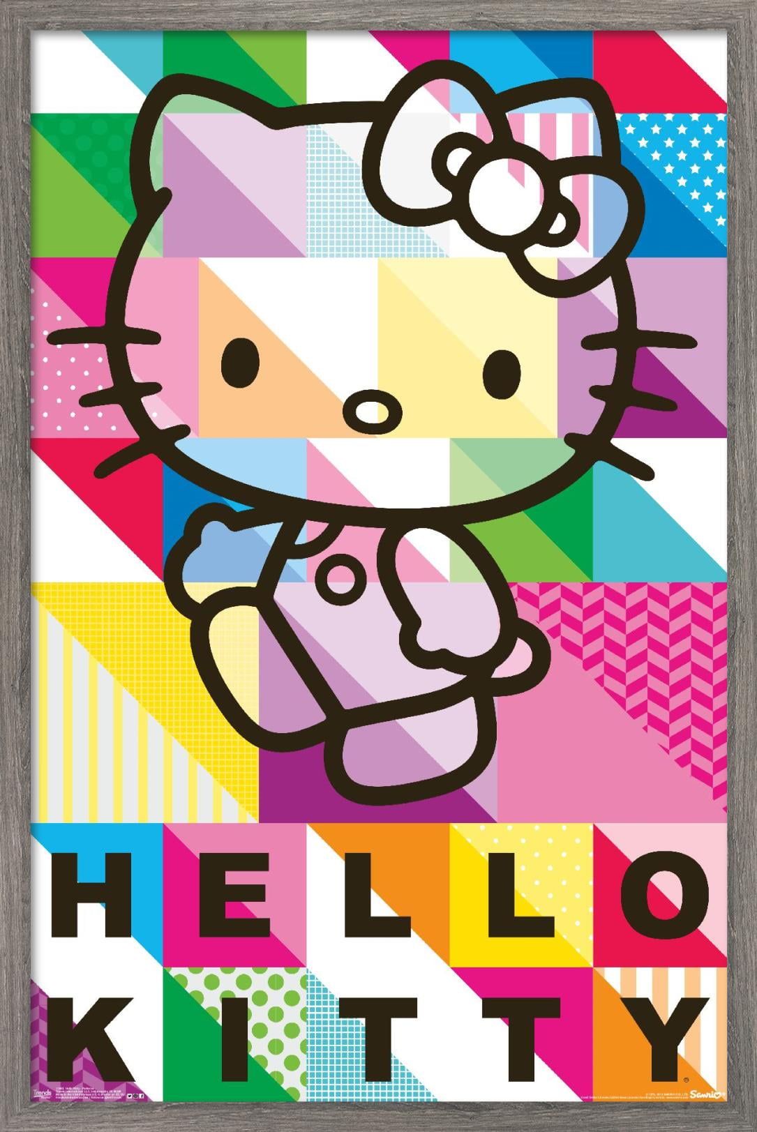 Hello Kitty - Patterns Wall Poster, 22.375" x 34", Framed