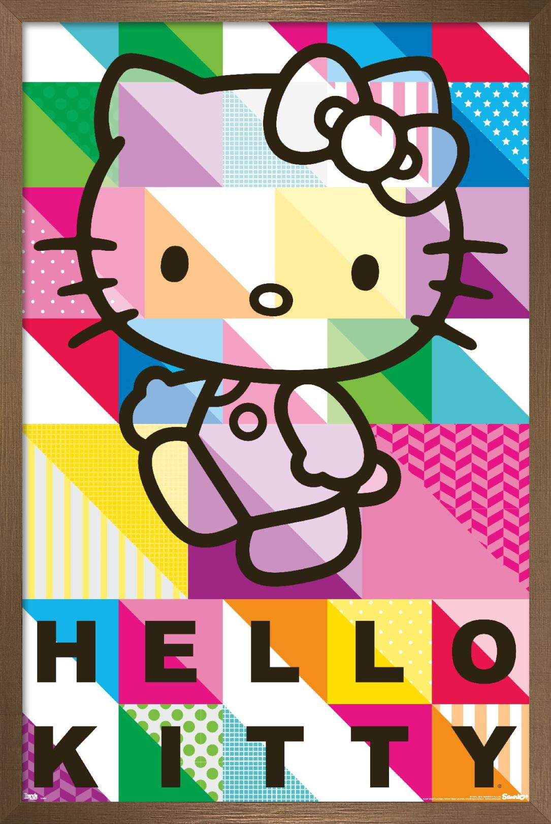 Hello Kitty - Patterns Wall Poster, 22.375" x 34", Framed