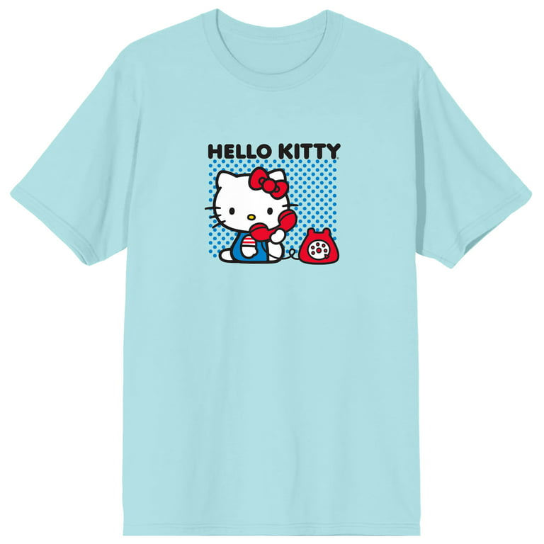 Hello Kitty Phone Call Women's Celadon T-shirt-X-Large