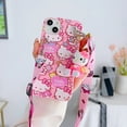Hello Kitty Phone Case With Holder Rope For Samsung Galaxy S7 Edge S8
