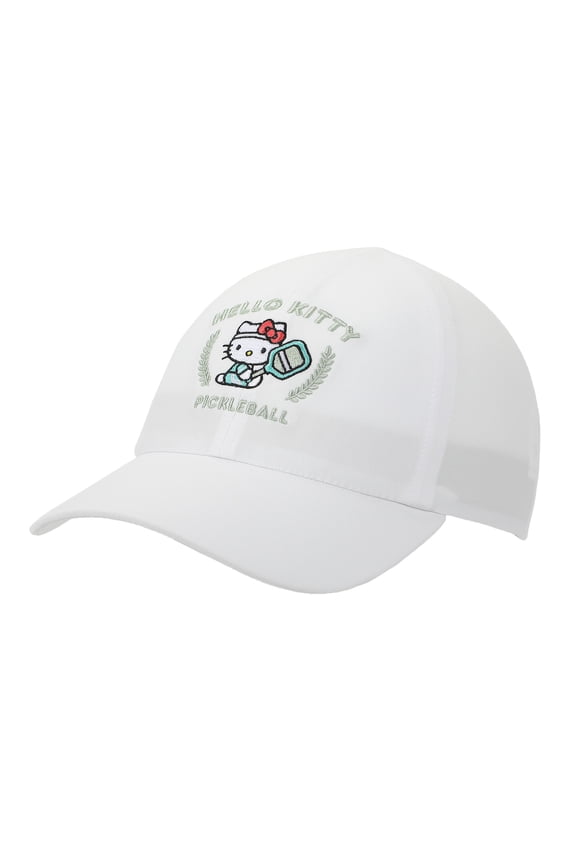 Hello Kitty Pickleball Elite Flex Women's White Unstructured Baseball Cap