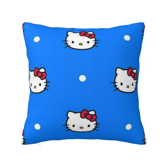 Hello Kitty Pillow Cover, Square Throw Pillow Cases For Couch Sofa Bed Living Room,Home Decorative, 26"X26"