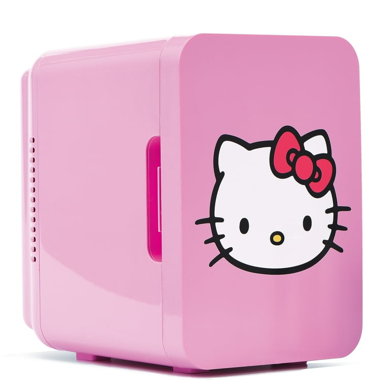 Hello Kitty Pink 6 Can AC Mini Fridge Thermoelectric Cooler 4