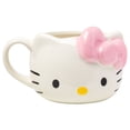 thumbnail image 1 of Silver Buffalo Sanrio Hello Kitty Pink Bow Ceramic 3D Sculpted Mug, 20 Ounces, 1 of 7