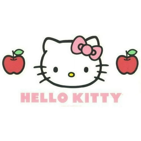 Hello Kitty Pink Bow Apples Happy Birthday Edible Image Cake Topper For Half Sheet Cake By TNCT