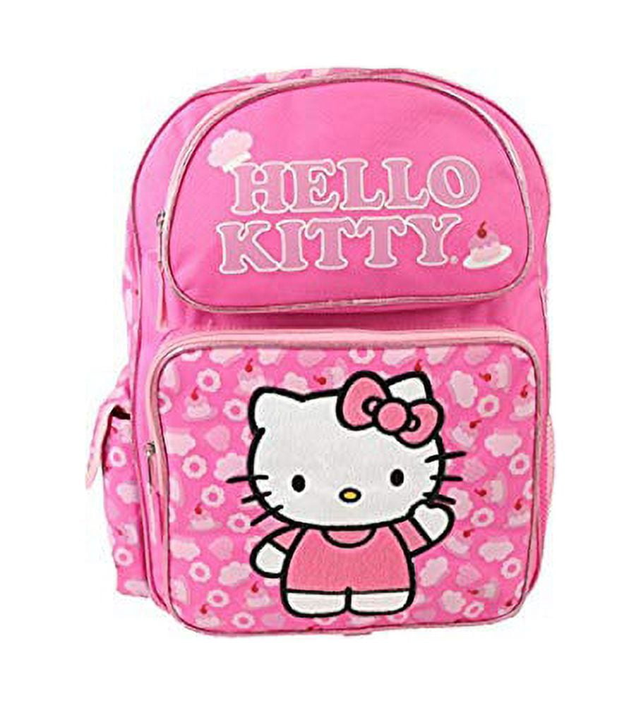 Hello Kitty Backpack 16-inch Heart Black/Pink
