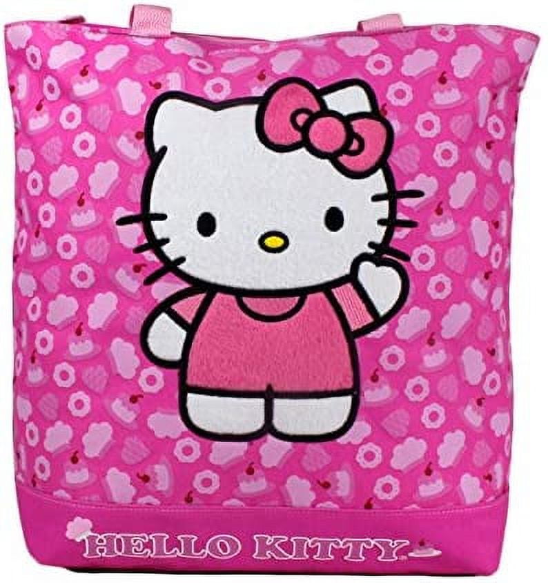 Hello Kitty Face 16 W x 10 H x 5 W Solid Pink Messenger Bag Purse-Brand  New!