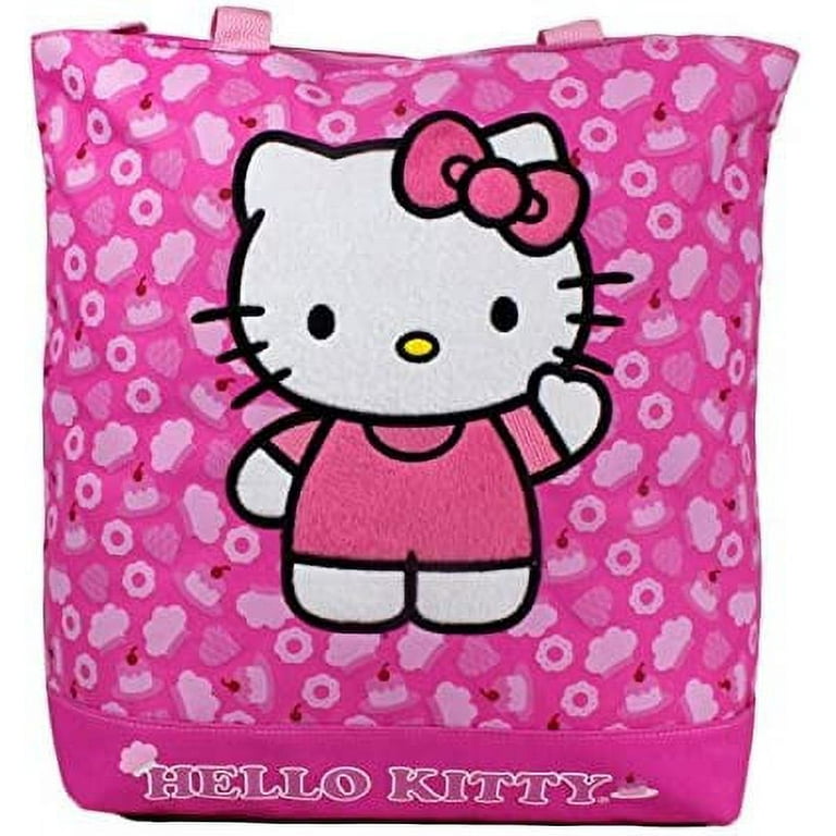 Hello Kitty [Q7159] - Sac 'Hello Kitty' noir rose - 22x21x5 cm