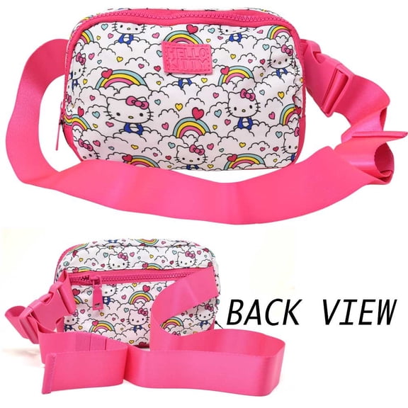 Hello Kitty Pink Fanny Pack for Girls for Tech Cable Organizer Travel Case