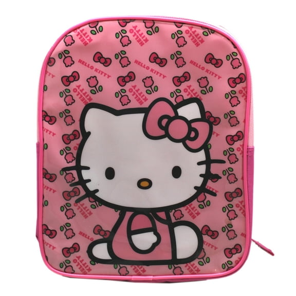 Hello Kitty Pink Flowers and Bows Pattern Mini Toddler Backpack (10in)