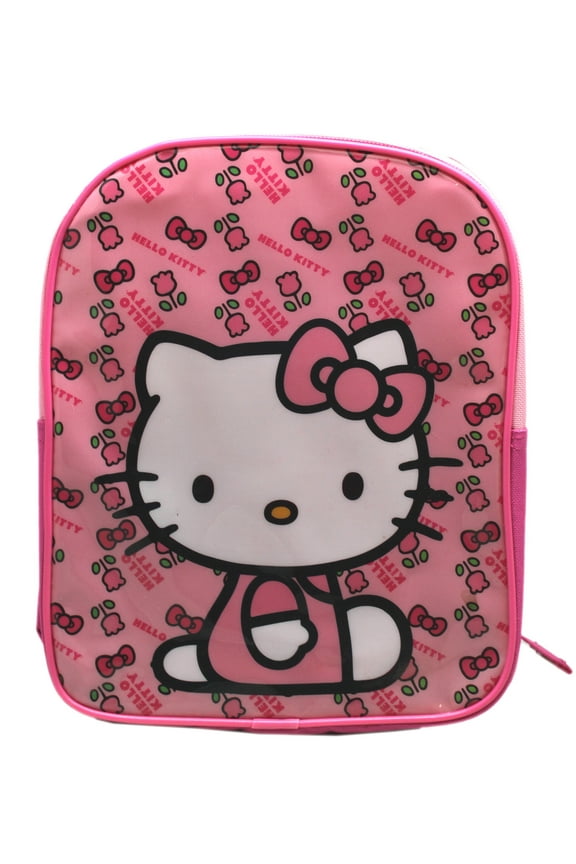 Hello Kitty Pink Flowers and Bows Pattern Mini Toddler Backpack (10in)