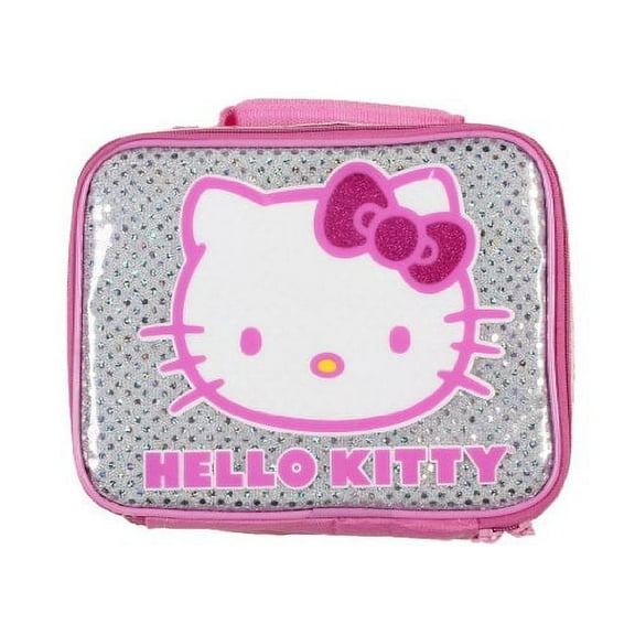 Hello Kitty Pink Glitter Bow Lunch Tote