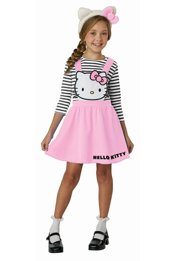 Hello Kitty Pink Overall Dress Child Costume | X-Small Female