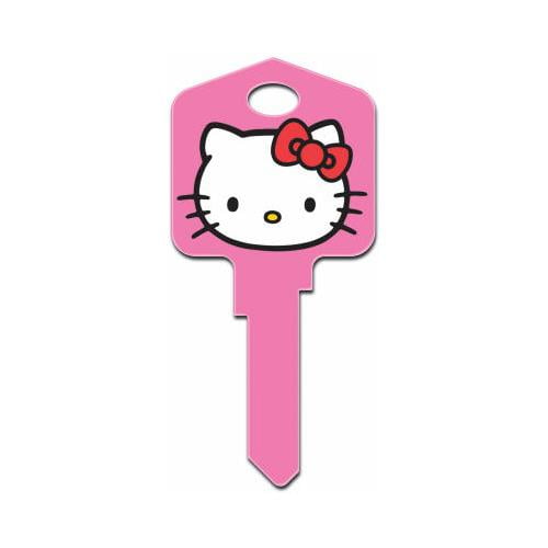 Hillman Fasteners 87668 Hello Kitty Pink Painted Key Blank