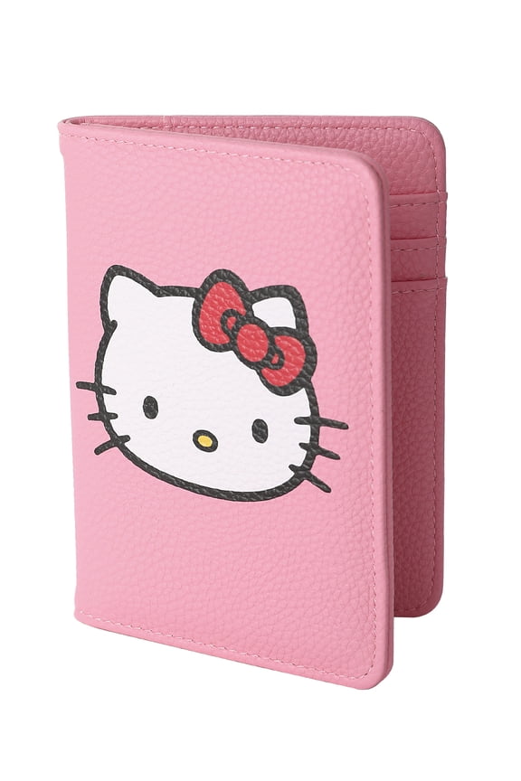 Pebbled Pink Passport Holder for Travel Official License, Sanrio Passport Cover for Women