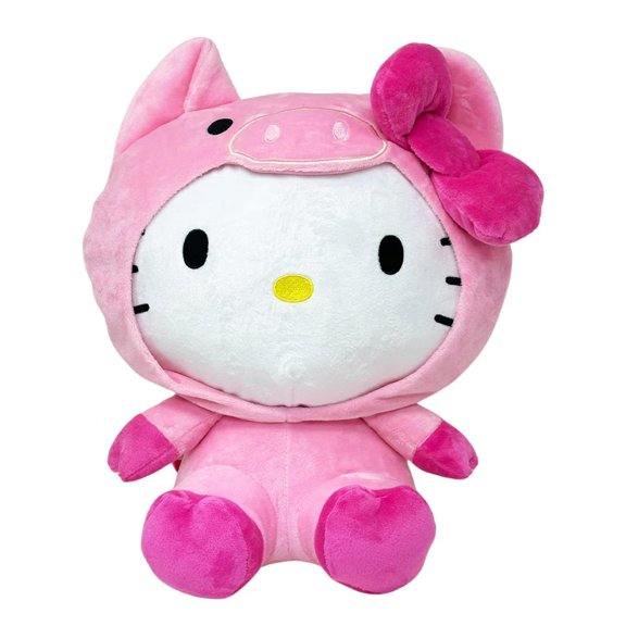 Hello Kitty Pink Pig Costume 14In Plush Backpack