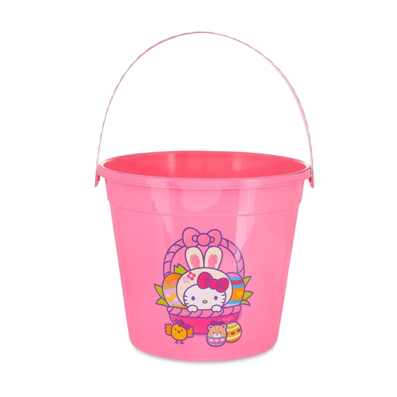 Hello Kitty Pink Plastic Pail Easter Bucket