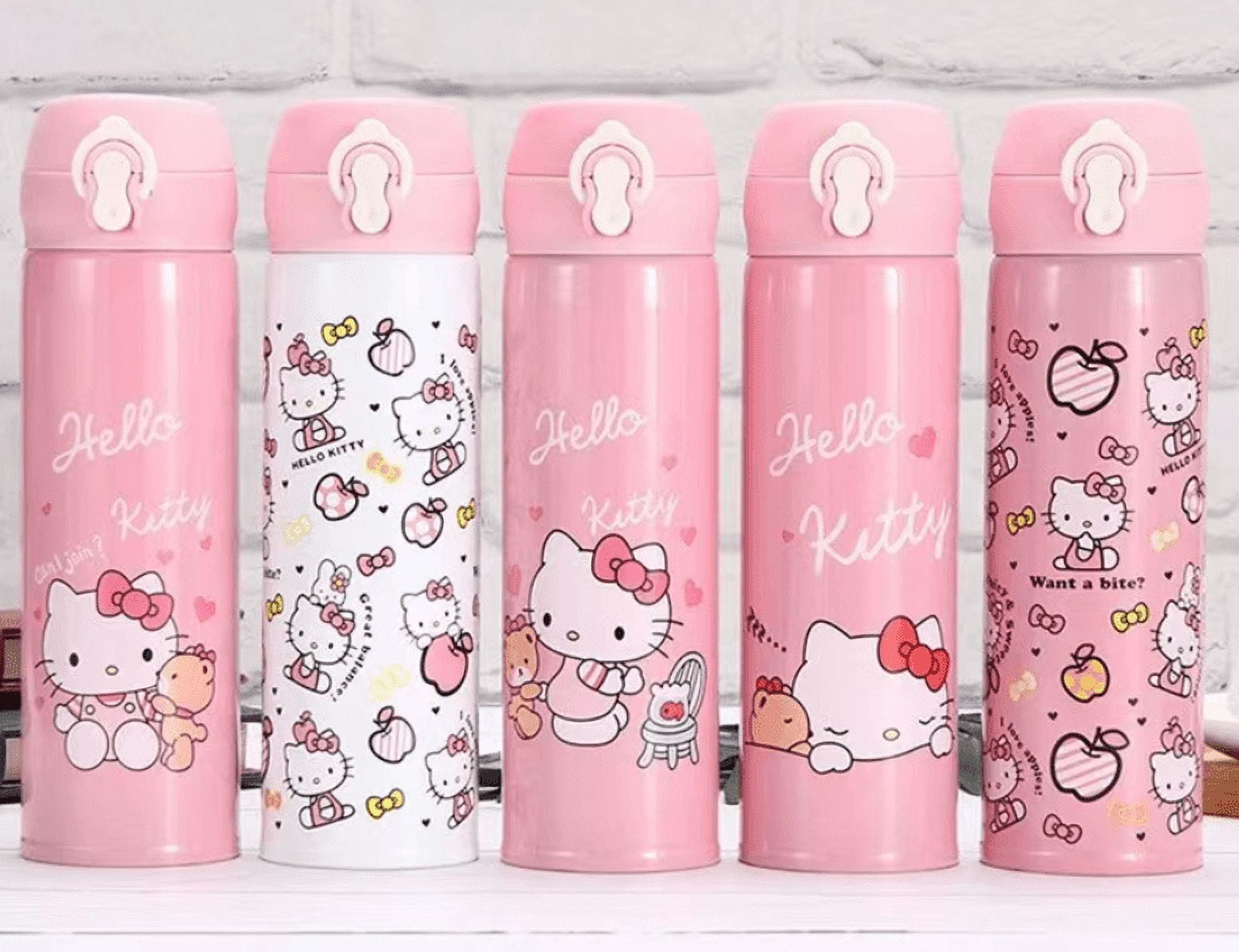 Hello Kitty Pink Solo thermos cup 304 stainless steel 500ml drink cup.