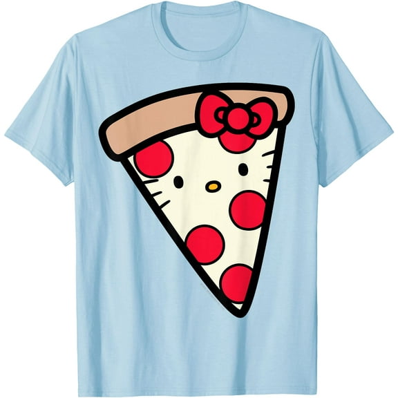 Hello Kitty Pizza Slice Cute DTG Print Unisex T-Shirt