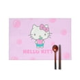 thumbnail image 1 of Hello Kitty Placemats for Dining Table Set of 4, Decorative Place Mats for Kitchen Table Heat Insulation Stain Resistant Table Mats 12 X 18 Inch, 1 of 8