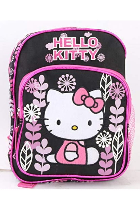 Plants Black/Pink Mini Backpack (10 Inch)