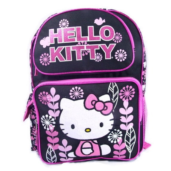 Hello Kitty - Plants Blk/Pnk - MED 14" Backpack