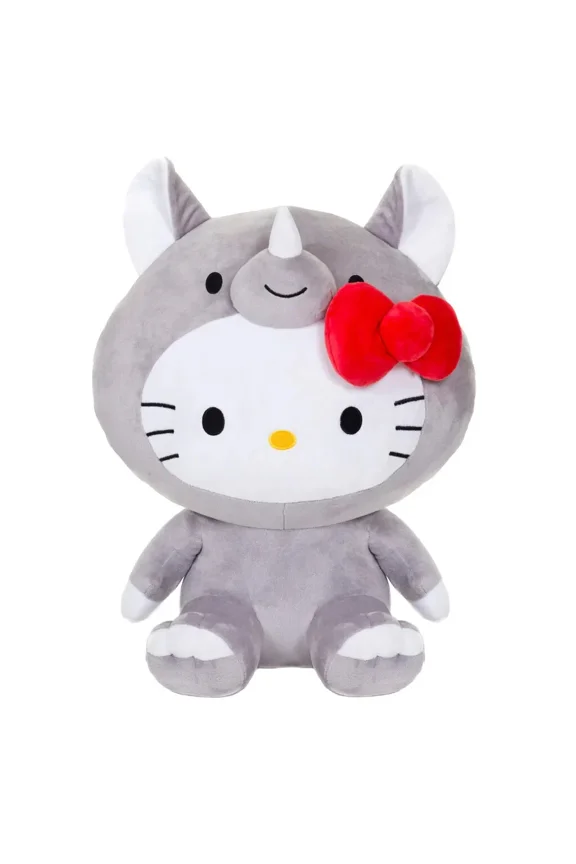 Hello Kitty Plush Toy Dressed as Rhino 9 inch