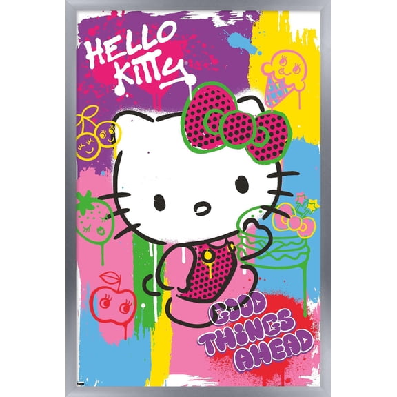 Hello Kitty - Pop Art Wall Poster, 22.375" x 34" Framed
