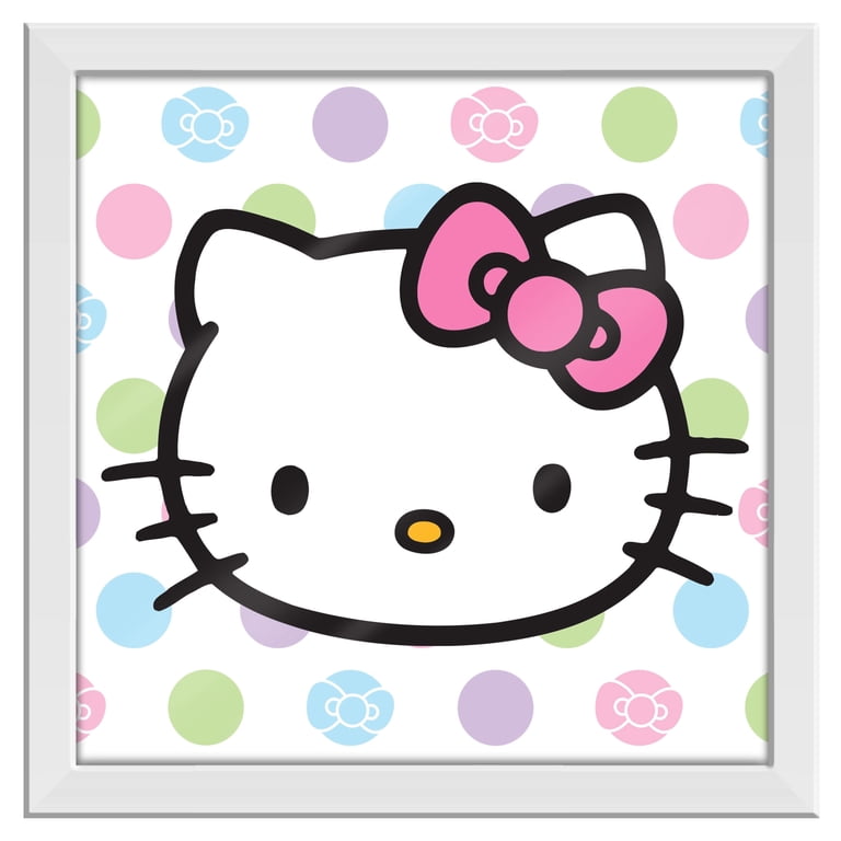 Silver Buffalo Hello Kitty Pose Name Multi Dots Gel Coat 6
