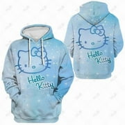Hello Kitty Print Graphic Hoody Autumn/winter Hoodies New Women Fashion Aesthetic Sweatshirts Female Kpop Style Streetwear