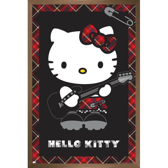 Hello Kitty - Punk Wall Poster, 22.375" x 34" Framed