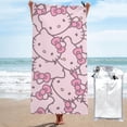 thumbnail image 1 of Hello Kitty Quick Dry Sand Free Microfiber Beach Towel for Adults, 27.5"x55" Oversized Super Absorbent Lightweight Camping Towel for Traveling Swimming Sports, 1 of 7