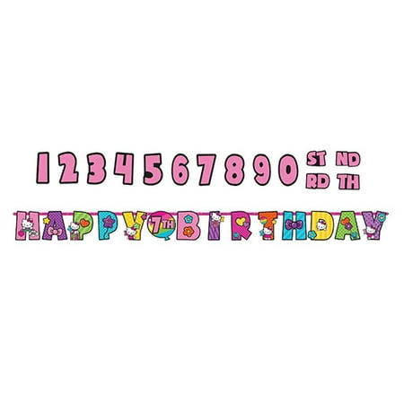Hello Kitty Rainbow 10 1/2ft. Letter Banner (Each) - Party Supplies