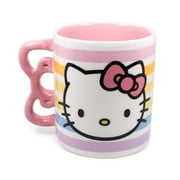 Hello Kitty Rainbow Dots Shaped Handle Ceramic Mug, 20 Ounces