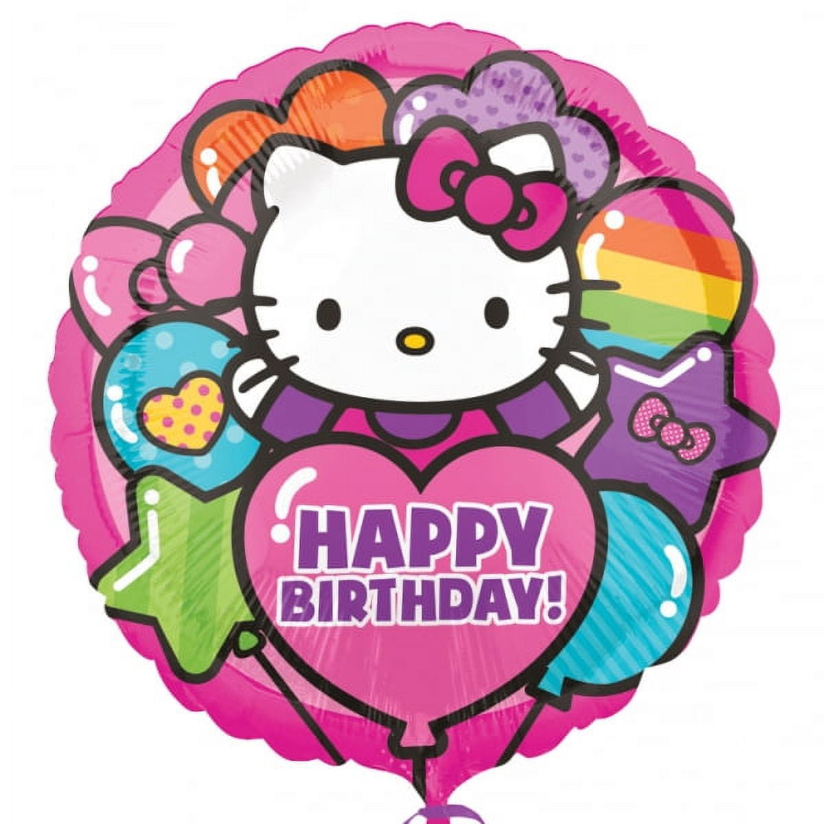 Hello Kitty Rainbow Happy Birthday Balloon