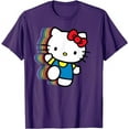 thumbnail image 1 of Hello Kitty Rainbow Shapes T-Shirt Cute Kitten Gift For Men Women Cat Lovers, Purple Color, Size 5XL, 1 of 2