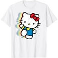 thumbnail image 1 of Hello Kitty Rainbow Shapes T-Shirt Cute Kitten Gift For Men Women Cat Lovers, White Color, Size XL, 1 of 2