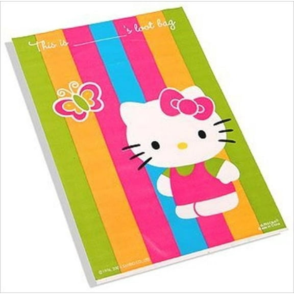 Hello Kitty 'Rainbow Stripes' Favor Bags (8ct)