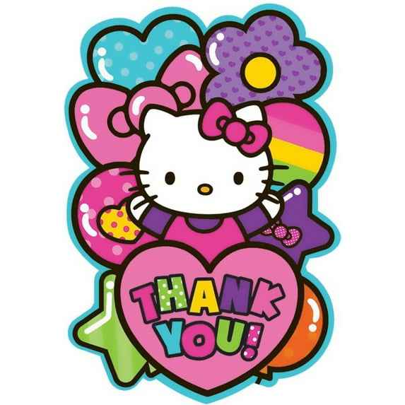 Postcard Thank You Cards | Hello Kitty Rainbow Collection | Party Accessory