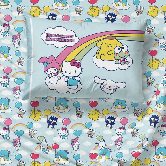 Hello Kitty Rainbowtastic Day 4 Piece Full Size Sheet Set