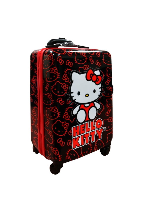 Red 18" Hard Sided Luggage w/4 Spinner Wheels- NO RETURN
