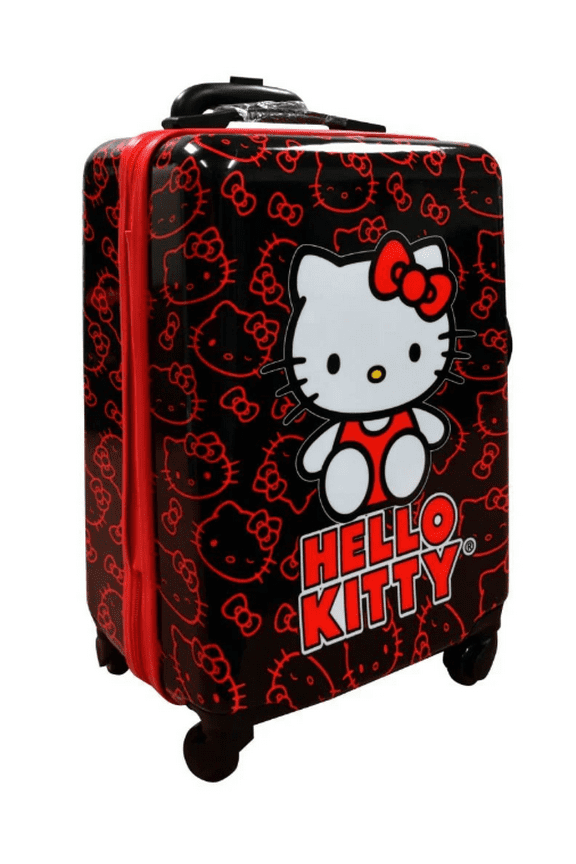 Red  18" Hard Sided Luggage w/4 Spinner Wheels