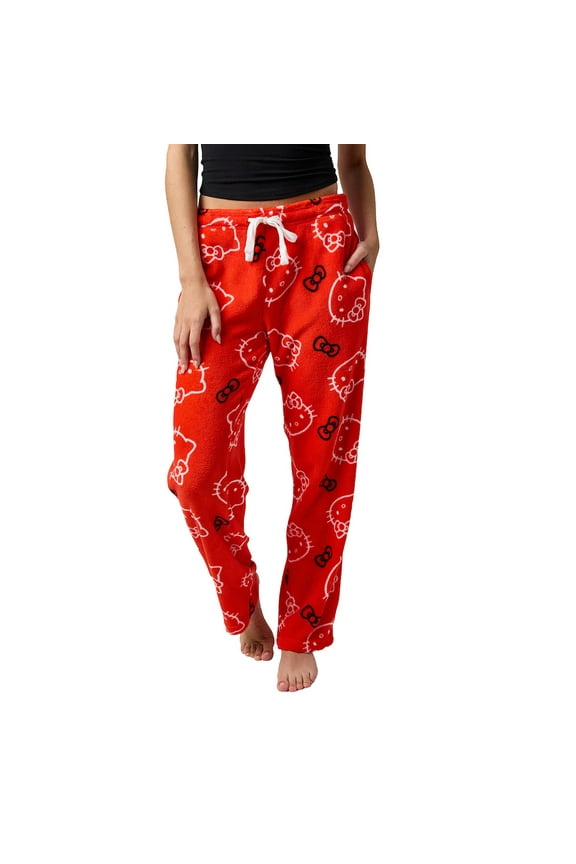 Hello Kitty Red Plush Women's Pajama Pant-XXL
