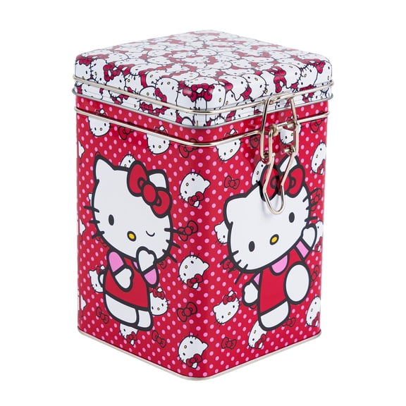 Hello Kitty Red Rectangular Lock Top Canister, 92109