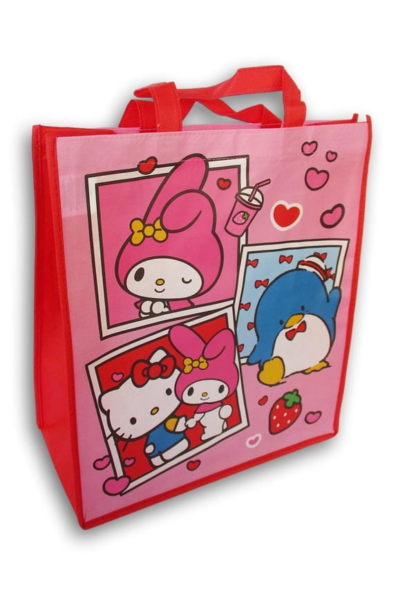 Hello Kitty Reusable Tote Shopping Bag - Polaroid Photos
