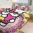 Hello Kitty Reversible Anime Merchandise Comforter Sets Soft Warm