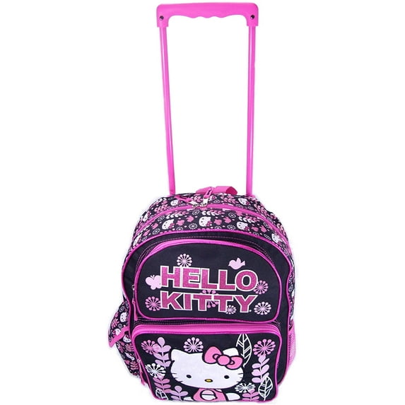 Hello Kitty Rolling Backpack 12 inch Black