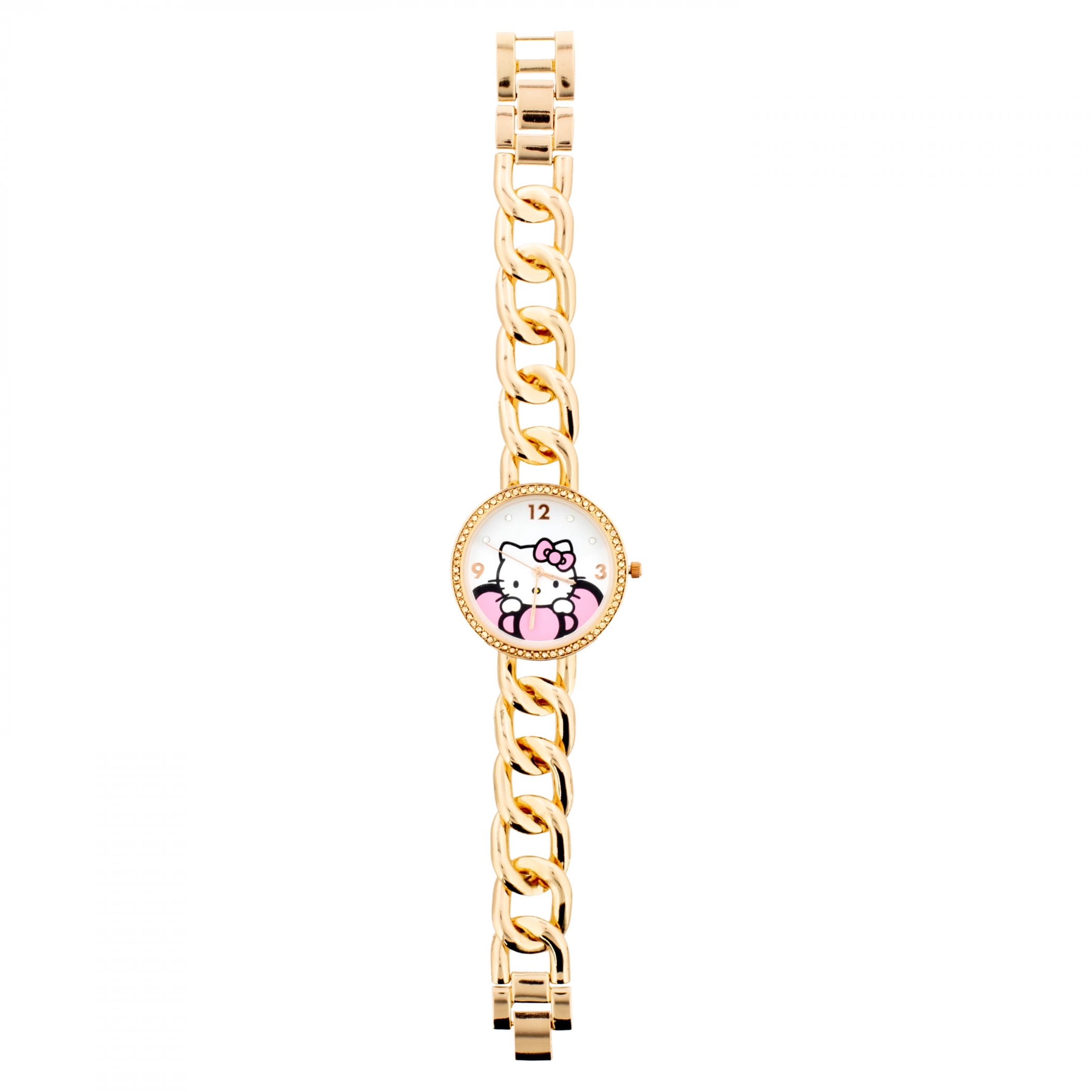 Hello Kitty Rose Gold Chunky Linked Band Analog Watch
